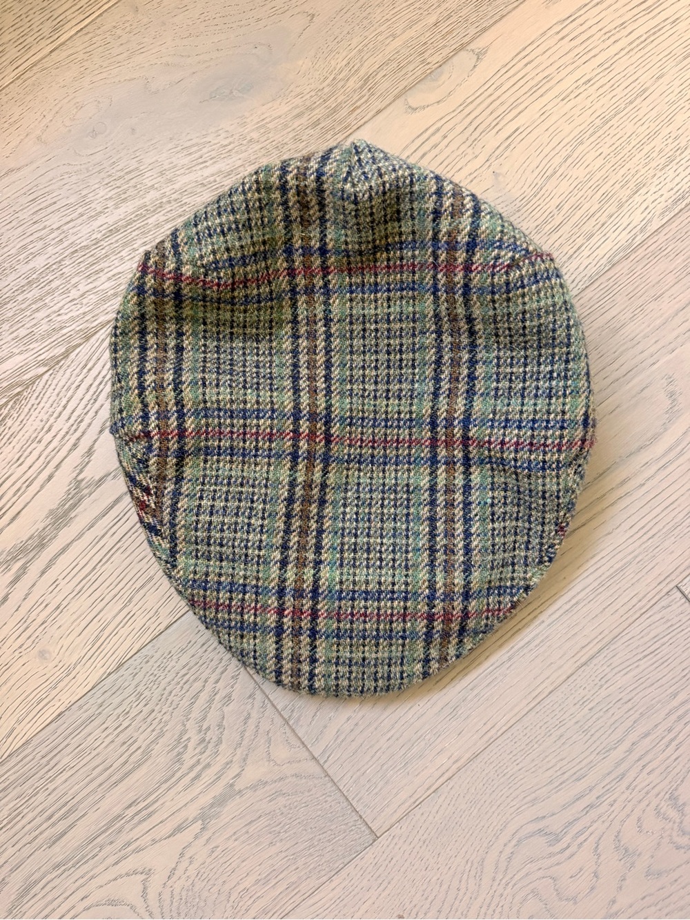 Tweedmill British Made Wool Tweed Flat Cap Newsboy Hat Plaid Size L 59 cm